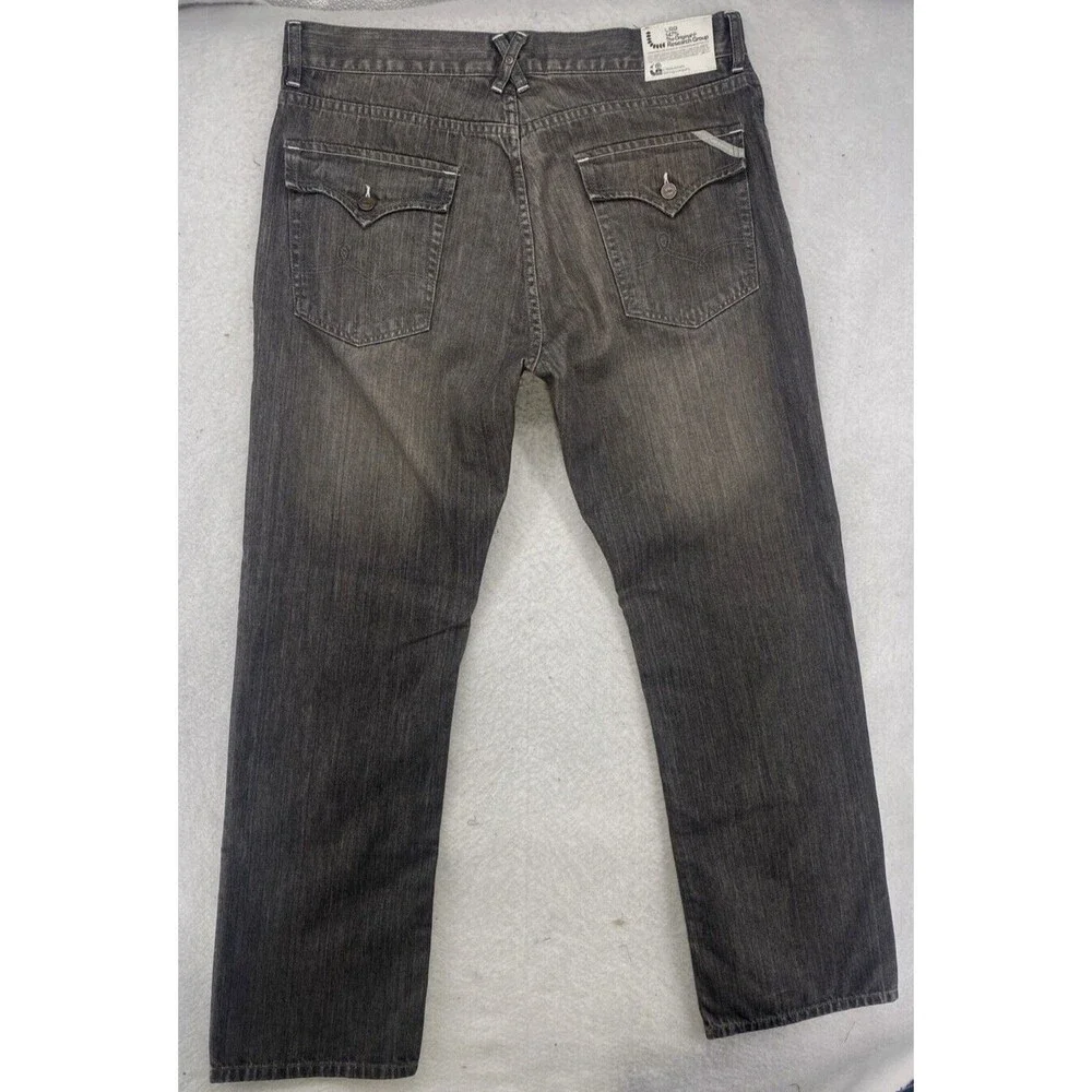 LRG Lifted Research Group Men's 38x34 Black Jeans VTG Y2K Skate Baggy Straight